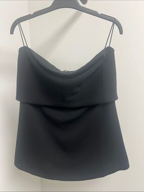 Sophie Rue Black Cowl Neck Strapless Camisole
